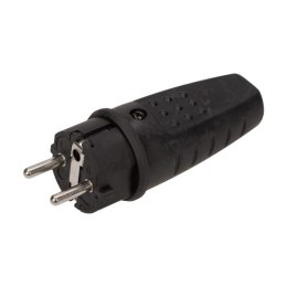 WTYCZKA GUMOWA  PROSTA IP44, CZARNA