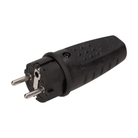 WTYCZKA GUMOWA PROSTA IP44, CZARNA WTYCZKA GUMOWA PROSTA IP44, CZARNA