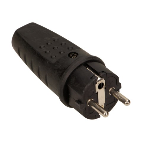 WTYCZKA GUMOWA PROSTA IP44, CZARNA WTYCZKA GUMOWA PROSTA IP44, CZARNA