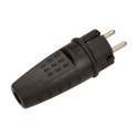 WTYCZKA GUMOWA  PROSTA IP44, CZARNA