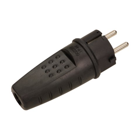 WTYCZKA GUMOWA PROSTA IP44, CZARNA WTYCZKA GUMOWA PROSTA IP44, CZARNA