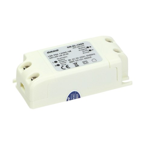 ZASILACZ DO LED 12VDC 6W, IP20 ZASILACZ DO LED 12VDC 6W, IP20
