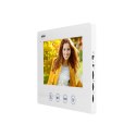 ZESTAW WIDEODOMOFONOWY BEZSŁUCHAWKOWY, KOLOR, LCD 7", Z SZYFRATOREM, NATYNKOWY, BIAŁY, CERES