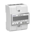 3-FAZOWY LICZNIK ENERGII ELEKTRYCZNEJ, 80A,  PORT RS-485, MID, 3 MODUŁY, DIN TH-35MM
