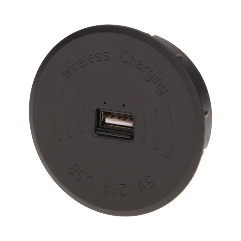 BEZ PRZEWODOWA ŁADOWARKA INDUKCYJNA Z DODATKOWYM PORTEM USB, CZARNA BEZ PRZEWODOWA ŁADOWARKA INDUKCYJNA Z DODATKOWYM PORTEM USB, CZARNA