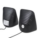 GŁOŚNIKI KOM PUTEROWE 6W USB MINIJACK BLACK AUDIOCORE AC835 LED