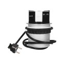 GNIAZDO MEBLOWE ?10CM WYSUWANE Z BLATU Z ŁADOWARKĄ USB I  PRZEWODEM 1,5M, 3x2P+Z, 2xUSB, WERSJA SCHUKO