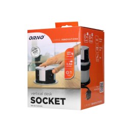 GNIAZDO MEBLOWE ?10CM WYSUWANE Z BLATU Z  PRZEWODEM 1,5M, 4x2P+Z, WERSJA SCHUKO
