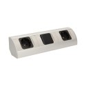 GNIAZDO MEBLOWE Z WYŁĄCZNIKIEM, 2x2P+Z, WERSJA SCHUKO