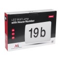 LAM PA LED MACLEAN , NUMER DOMU, Z CZUJNIKIEM ZMIERZCHOWYM, BIAŁA, 12W, IP65, BARWA NEUTRALNA (4000K), 950LM, MCE292 W