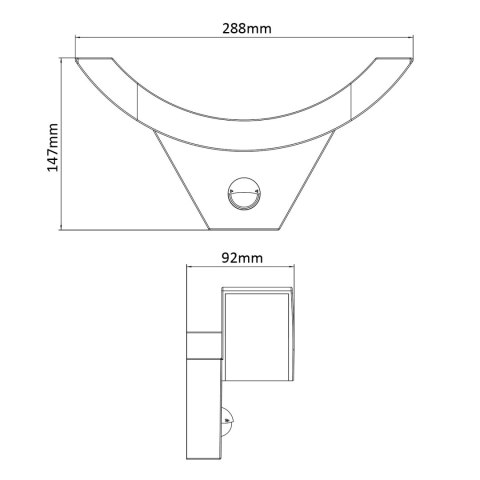 LAM PA LED Z CZUJNIKIEM RUCHU MACLEAN, CZUJNIK PIR, KOLOR BIAŁY, 10W, IP54, 800LM, MCE290 W LAM PA LED Z CZUJNIKIEM RUCHU MACLEAN, CZUJNIK PIR, KOLOR BIAŁY, 10W, IP54, 800LM, MCE290 W