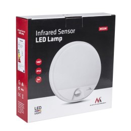 LAM PA LED Z CZUJNIKIEM RUCHU MACLEAN , CZUJNIK PIR, KOLOR BIAŁY, 15W, IP54, 1100LM,BARWA NEUTRALNA, MCE291 W