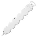 PRZEDŁUŻACZ 5-KROTNY 2P+Z, Z WYŁĄCZNIKIEM, 3M H05VV-F 3x1,0MM?, IMAx=10A, BIAŁY