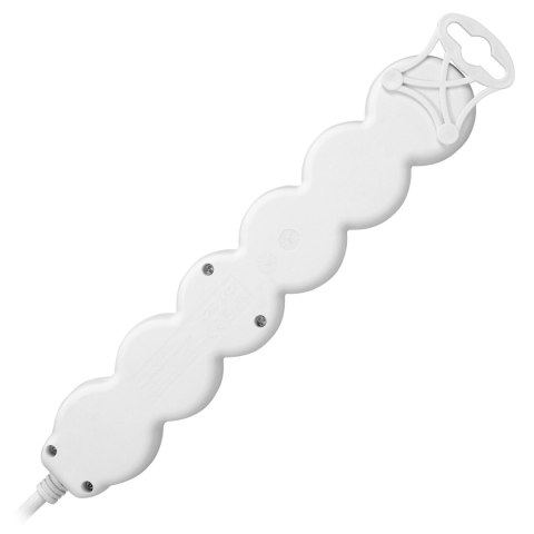 PRZEDŁUŻACZ 5-KROTNY 2P+Z, Z WYŁĄCZNIKIEM, 3M H05VV-F 3x1,0MM?, IMAx=10A, BIAŁY PRZEDŁUŻACZ 5-KROTNY 2P+Z, Z WYŁĄCZNIKIEM, 3M H05VV-F 3x1,0MM?, IMAx=10A, BIAŁY