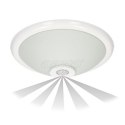 TERRAL,  PLAFON OŚWIETLENIOWY Z CZUJNIKIEM RUCHU 360ST, 2x40W, E27, IP20, SZKŁO MATOWE