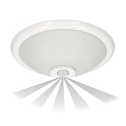 TERRAL,  PLAFON OŚWIETLENIOWY Z CZUJNIKIEM RUCHU 360ST, 2x40W, E27, IP20, SZKŁO MATOWE
