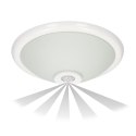 TERRAL,  PLAFON OŚWIETLENIOWY Z CZUJNIKIEM RUCHU 360ST, 2x40W, E27, IP20, SZKŁO MATOWE