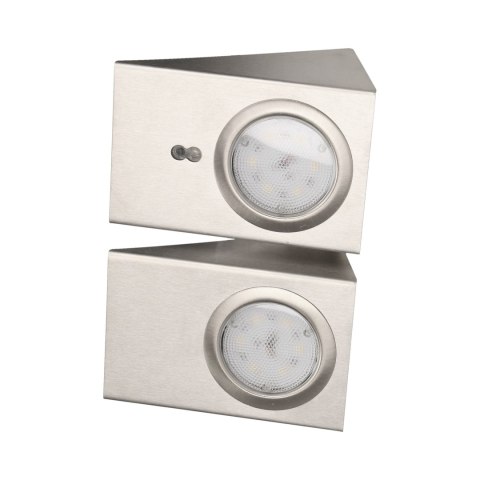 ZESTAW O PRAW PODSZAFKOWYCH LED 2,5W, 180LM, 4000K, Z WYŁĄCZNIKIEM BEZDOTYKOWYM, INOX ZESTAW O PRAW PODSZAFKOWYCH LED 2,5W, 180LM, 4000K, Z WYŁĄCZNIKIEM BEZDOTYKOWYM, INOX