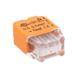 ZŁĄCZKA INSTALACYJNA WCISKANA 2- PRZEWODOWA; NA DRUT 0,75-2,5MM?; IEC 300V/24A; 10 SZT.