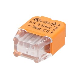 ZŁĄCZKA INSTALACYJNA WCISKANA 2- PRZEWODOWA; NA DRUT 0,75-2,5MM?; IEC 300V/24A; 100 SZT.