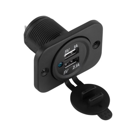 ŁADOWARKA SAMOCHODOWA 2xUSB DO MONTAŻU 3100 MA HOMOLOGACJA E24 ŁADOWARKA SAMOCHODOWA 2xUSB DO MONTAŻU 3100 MA HOMOLOGACJA E24