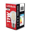 ŻARÓWKA FILAMENTOWA LED MACLEAN, E27, 11W, 230V, WW CIE PŁA BIAŁA 3000K, 1500LM RETRO EDISON OZDOBNA A60, MCE280