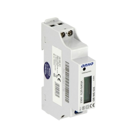 1-FAZOWY LICZNIK ENERGII ELEKTRYCZNEJ, 40A, MID, WYJŚCIE IM PULSOWE, PODŚWIETLENIE, 1 MODUŁ, DIN TH-35MM 1-FAZOWY LICZNIK ENERGII ELEKTRYCZNEJ, 40A, MID, WYJŚCIE IM PULSOWE, PODŚWIETLENIE, 1 MODUŁ, DIN TH-35MM