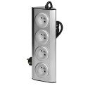 GNIAZDO MEBLOWE, KUCHENNE MONTOWANE NA RZE PY 4x2P+Z INOX Z  PRZEWODEM 1,5M.