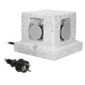 GNIAZDO OGRODOWE SŁUPEK, 4x2P+Z (SCHUKO), KABEL GUMOWY H07RN-F 3x1,5MM?, 3M
