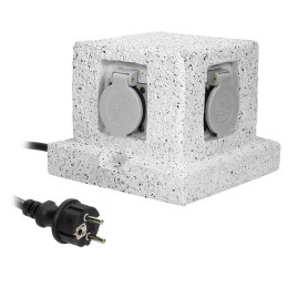 GNIAZDO OGRODOWE SŁUPEK, 4x2P+Z (SCHUKO), KABEL GUMOWY H07RN-F 3x1,5MM?, 3M