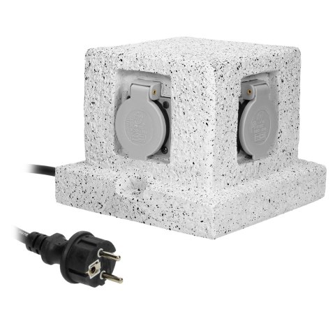 GNIAZDO OGRODOWE SŁUPEK, 4x2P+Z (SCHUKO), KABEL GUMOWY H07RN-F 3x1,5MM?, 3M GNIAZDO OGRODOWE SŁUPEK, 4x2P+Z (SCHUKO), KABEL GUMOWY H07RN-F 3x1,5MM?, 3M