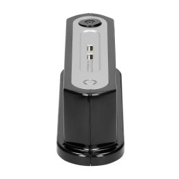 LISTWA ZASILAJĄCA NABIURKOWA Z WYŁĄCZNIKIEM 3x2P+Z(SCHUKO), ŁADOWARKA 2xUSB 2.4A, OGRANICZNIK  PRZE PIĘĆ TYP 3, KABEL H05VV-F 3x1,
