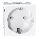 NOEN GS, GNIAZDO MODUŁOWE 45x45MM 1x2P+Z, TY P F SCHUKO, 16A 250V, BIAŁE