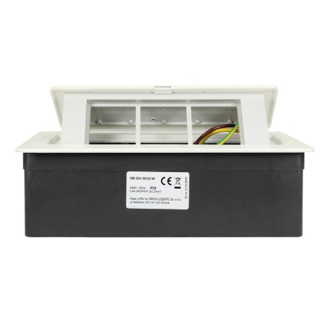 NOEN KASETA MEBLOWA W PUSZCZANA W BLAT ZE ZINTEGROWANĄ RAMKĄ PCV NA GNIAZDA MODUŁOWE 3 x 45x45MM LUB 6 x 22,5x45MM, PRZEWÓD 1,5M, NOEN KASETA MEBLOWA W PUSZCZANA W BLAT ZE ZINTEGROWANĄ RAMKĄ PCV NA GNIAZDA MODUŁOWE 3 x 45x45MM LUB 6 x 22,5x45MM, PRZEWÓD 1,5M,