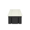 NOEN KASETA MEBLOWA W PUSZCZANA W BLAT ZE ZINTEGROWANĄ RAMKĄ PCV NA GNIAZDA MODUŁOWE 3 x 45x45MM LUB 6 x 22,5x45MM,  PRZEWÓD 1,5M,