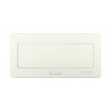 NOEN KASETA MEBLOWA W PUSZCZANA W BLAT ZE ZINTEGROWANĄ RAMKĄ PCV NA GNIAZDA MODUŁOWE 3 x 45x45MM LUB 6 x 22,5x45MM,  PRZEWÓD 1,5M,