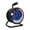 PRZEDŁUŻACZ BĘBNOWY, 4 GNIAZDA 2P+Z (SCHUKO), KABEL PVC H05VV-F 3x1.5MM?, DŁUGOŚĆ - 30M, TERMIK, PRZESŁONY TORÓW  PRĄDOWYCH.