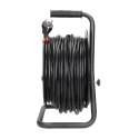 PRZEDŁUŻACZ BĘBNOWY, 4 GNIAZDA 2P+Z (SCHUKO), KABEL PVC H05VV-F 3x1,5MM?, DŁUGOŚĆ - 50M, STAŁE GNIAZDA, TERMIK,  PRZESŁONY TORÓW 