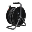 PRZEDŁUŻACZ BĘBNOWY, 4 GNIAZDA 2P+Z (SCHUKO), KABEL PVC H05VV-F 3x1,5MM?, DŁUGOŚĆ - 50M, STAŁE GNIAZDA, TERMIK,  PRZESŁONY TORÓW 