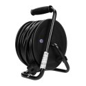 PRZEDŁUŻACZ BĘBNOWY MINI, 4 GNIAZDA 2P+Z (SCHUKO), METALOWY STOJAK,  POLWINIT H05VV-F 3x1.5MM? - 15M
