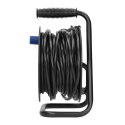 PRZEDŁUŻACZ BĘBNOWY MINI, 4 GNIAZDA 2P+Z (SCHUKO), METALOWY STOJAK,  POLWINIT H05VV-F 3x1MM? - 15M