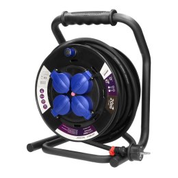 PRZEDŁUŻACZ BĘBNOWY  PROFESJONALNY IP44, 4 GNIAZDA 2P+Z (SCHUKO), KABEL GUMOWY OLEJOOD PORNY, H07RN-F 3x2,5MM2, DŁUGOŚĆ 20M, UNIKA
