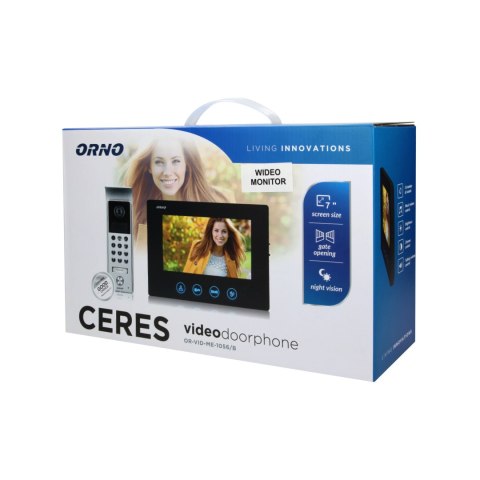 WIDEO MONITOR BEZSŁUCHAWKOWY, KOLOROWY, LCD 7", DO ZESTAWU Z SERII CERES, OTWIERANIE BRAMY, CZARNY WIDEO MONITOR BEZSŁUCHAWKOWY, KOLOROWY, LCD 7", DO ZESTAWU Z SERII CERES, OTWIERANIE BRAMY, CZARNY