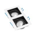 YOP 2 RAMKA DEKORACYJNA O PRAWY  PUNKTOWEJ, MR16/GU10 MAx 2x50W, REGULOWANA BIAŁA+CZARNA