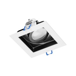 YOP RAMKA DEKORACYJNA O PRAWY  PUNKTOWEJ, MR16/GU10 MAx 50W, REGULOWANA BIAŁA+CZARNA