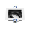 YOP RAMKA DEKORACYJNA O PRAWY  PUNKTOWEJ, MR16/GU10 MAx 50W, REGULOWANA BIAŁA+CZARNA
