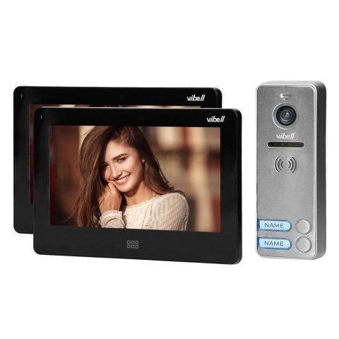 ZESTAW WIDEODOMOFONOWY 2-RODZINNY, BEZSŁUCHAWKOWY KOLOR, LCD 7", DOTYKOWY, MENU OSD, PAMIĘĆ, GNIAZDO NA KARTĘ SD, DVR, STEROWANI ZESTAW WIDEODOMOFONOWY 2-RODZINNY, BEZSŁUCHAWKOWY KOLOR, LCD 7", DOTYKOWY, MENU OSD, PAMIĘĆ, GNIAZDO NA KARTĘ SD, DVR, STEROWANI