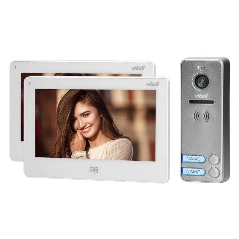 ZESTAW WIDEODOMOFONOWY 2-RODZINNY, BEZSŁUCHAWKOWY KOLOR, LCD 7", DOTYKOWY, MENU OSD, PAMIĘĆ, GNIAZDO NA KARTĘ SD, DVR, STEROWANI ZESTAW WIDEODOMOFONOWY 2-RODZINNY, BEZSŁUCHAWKOWY KOLOR, LCD 7", DOTYKOWY, MENU OSD, PAMIĘĆ, GNIAZDO NA KARTĘ SD, DVR, STEROWANI