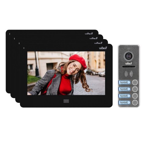 ZESTAW WIDEODOMOFONOWY 4-RODZINNY, BEZSŁUCHAWKOWY KOLOR, LCD 7", DOTYKOWY, MENU OSD, PAMIĘĆ, GNIAZDO NA KARTĘ SD, DVR, STEROWANI ZESTAW WIDEODOMOFONOWY 4-RODZINNY, BEZSŁUCHAWKOWY KOLOR, LCD 7", DOTYKOWY, MENU OSD, PAMIĘĆ, GNIAZDO NA KARTĘ SD, DVR, STEROWANI