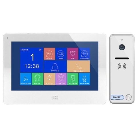 ZESTAW WIDEODOMOFONOWY, BEZSŁUCHAWKOWY KOLOR, LCD 7", DOTYKOWY, MENU OSD, PAMIĘĆ, GNIAZDO NA KARTĘ SD, DVR, STEROWANIE BRAMĄ, BI ZESTAW WIDEODOMOFONOWY, BEZSŁUCHAWKOWY KOLOR, LCD 7", DOTYKOWY, MENU OSD, PAMIĘĆ, GNIAZDO NA KARTĘ SD, DVR, STEROWANIE BRAMĄ, BI